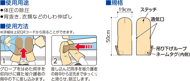 体圧除圧グローブの用途と使用方法と規格